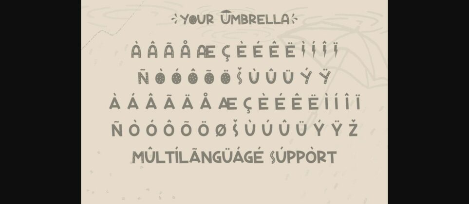 Your Umbrella Font Poster 9