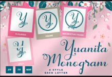 Yuanita Monogram Font Poster 1