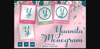 Yuanita Monogram Font Poster 1