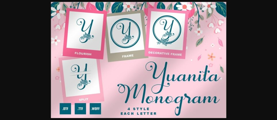 Yuanita Monogram Font Poster 1