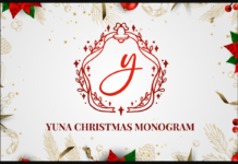 Yuna Christmas Monogram Font Poster 1