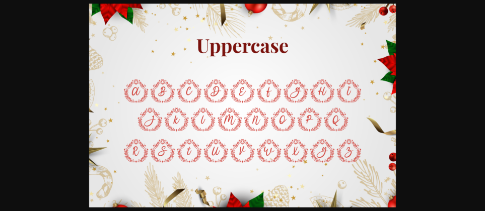 Yuna Christmas Monogram Font Poster 6