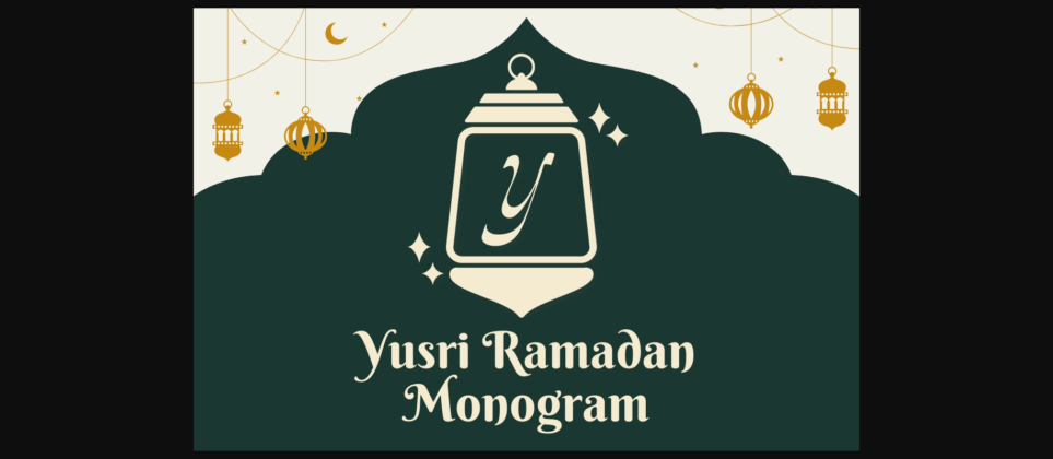 Yusri Ramadan Monogram Font Poster 3