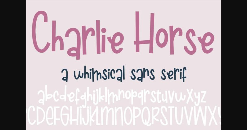 ZP Charlie Horse Font Poster 3