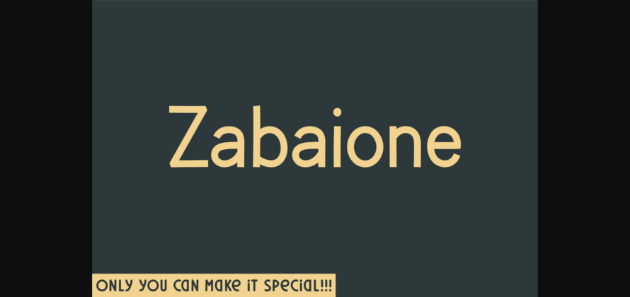 Zabaione Font Poster 3