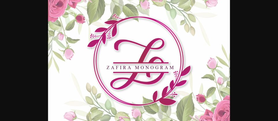 Zafira Monogram Font Font Poster 3