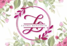 Zafira Monogram Font Font Poster 1