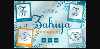 Zahiya Monogram Font Poster 1