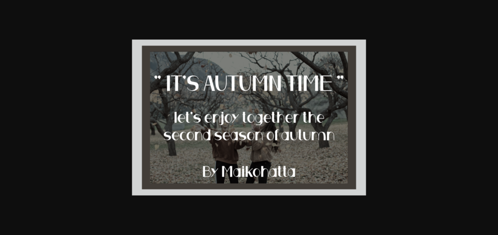 Zaida Autumn Font Poster 6
