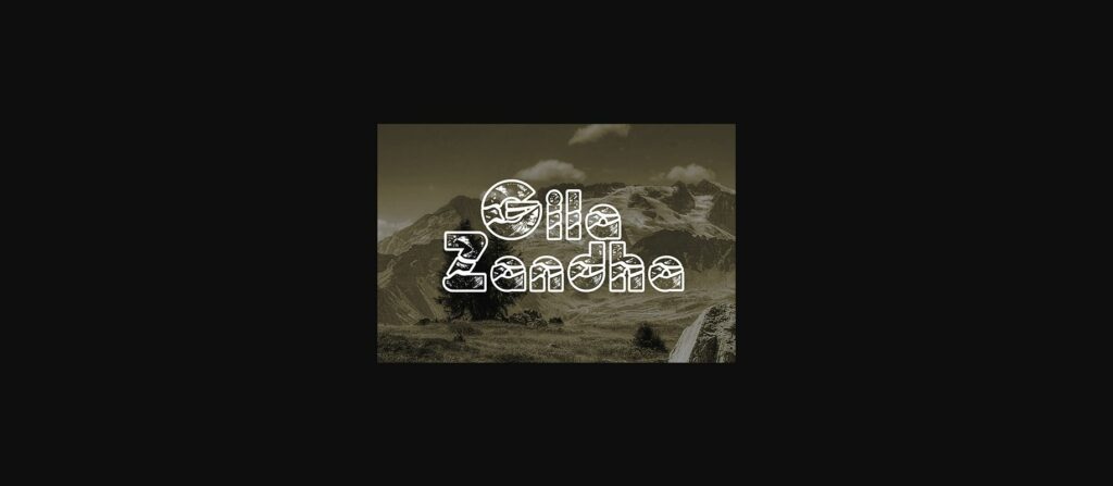 Zandha Font Poster 5