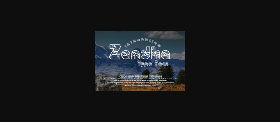 Zandha Font Poster 1