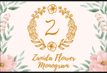 Zanida Flower Monogram Font Zanida Flower Monogram Font Poster 1