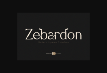 Zebardon Font Poster 1