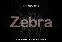 Zebra Font Poster 1