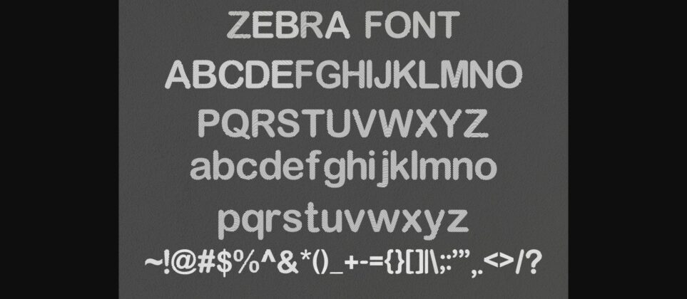 Zebra Font Poster 9