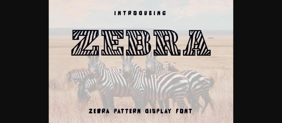 Zebra Font Poster 3