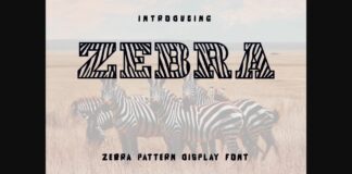 Zebra Font Poster 1