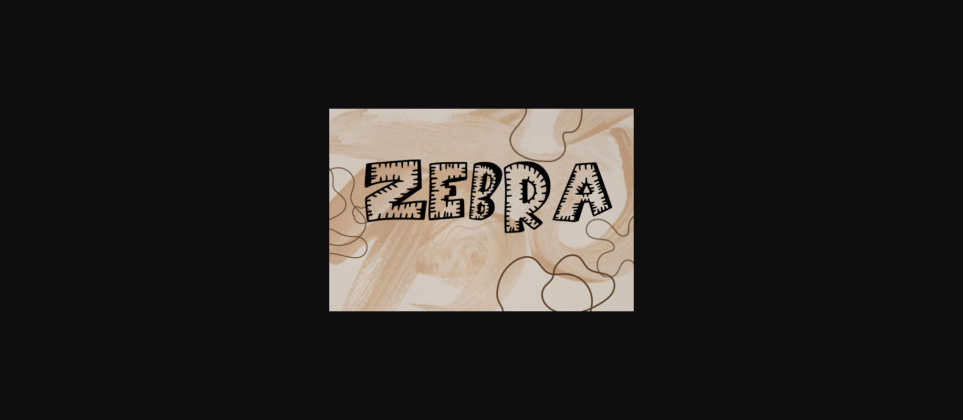 Zebra Font Poster 3