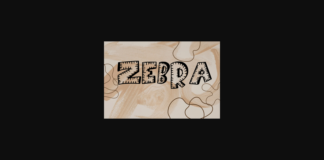 Zebra Font Poster 1