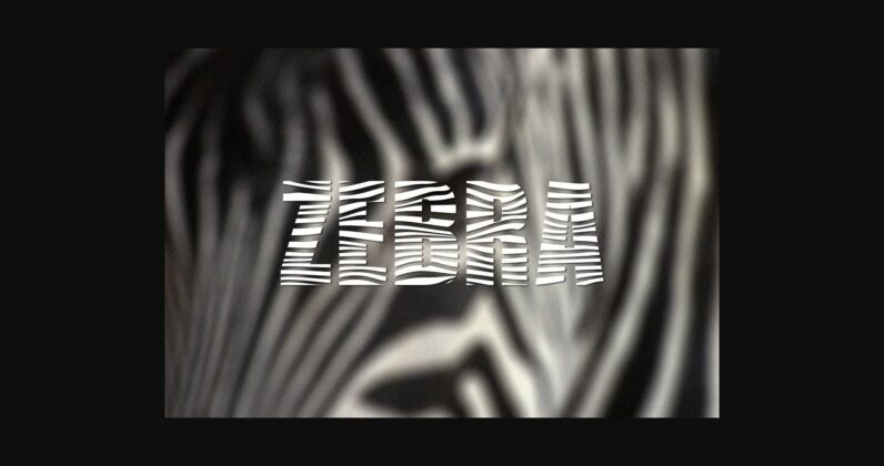 Zebra Font Poster 3