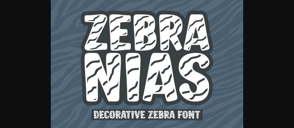 Zebra Nias Font Poster 3