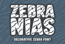 Zebra Nias Font Poster 1