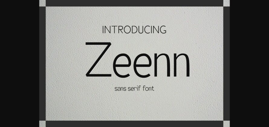 Zeenn Font Poster 3