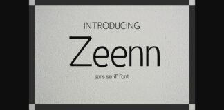 Zeenn Font Poster 1