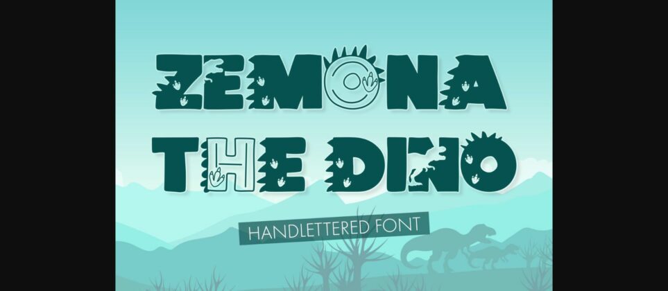 Zemona the Dino Font Poster 3