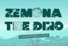 Zemona the Dino Font Poster 1
