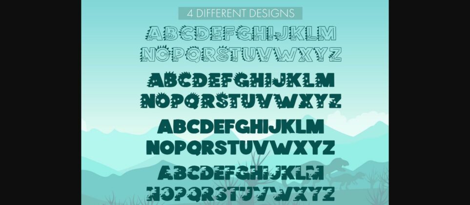Zemona the Dino Font Poster 4