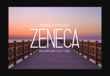 Zeneca Font Poster 1