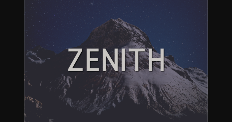 Zenith Font Poster 3