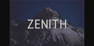 Zenith Font Poster 1