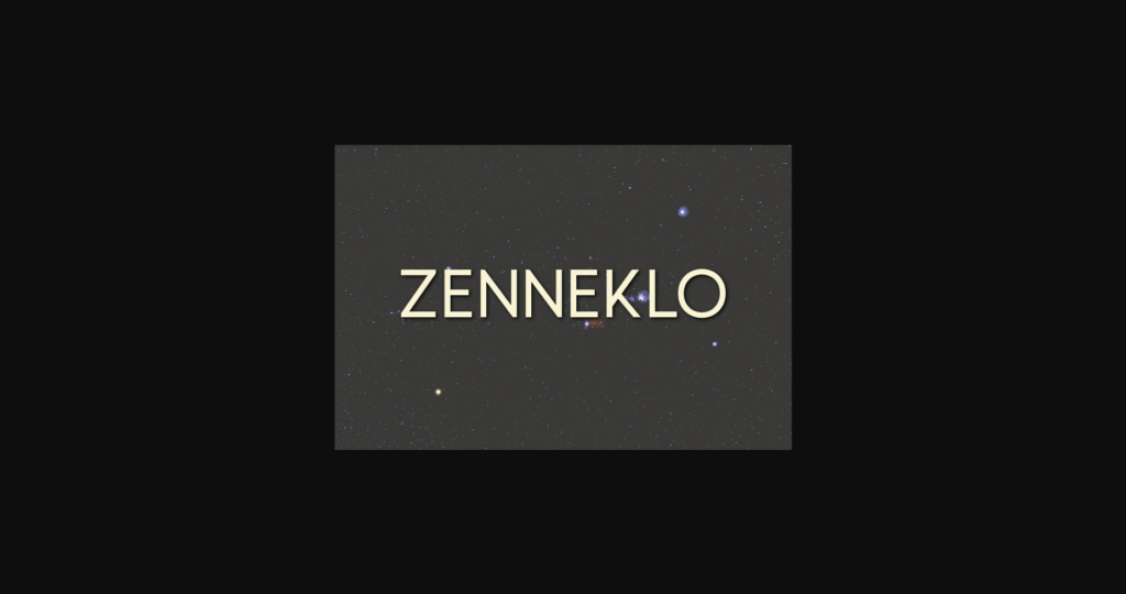 Zenneklo Font Poster 3