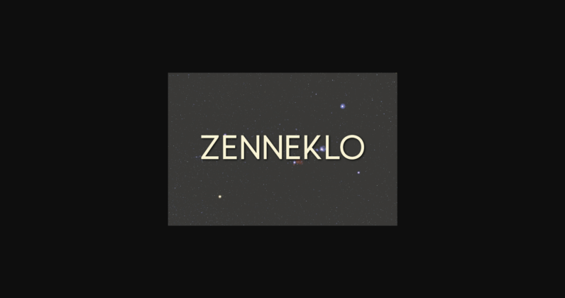 Zenneklo Font Poster 3