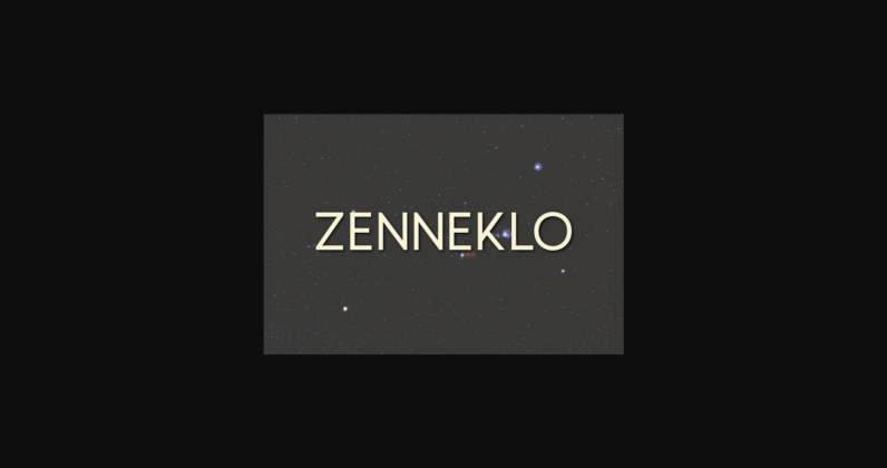 Zenneklo Font Poster 1