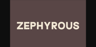 Zephyrous Font Poster 1