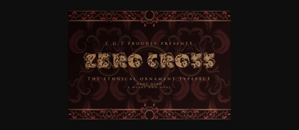 Zero Cross Font Poster 3