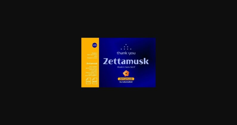 Zettamusk Font Poster 10