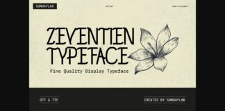 Zeventien Font Poster 1