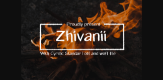 Zhivanii Font Poster 1