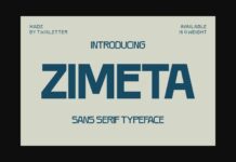 Zimeta Font Poster 1