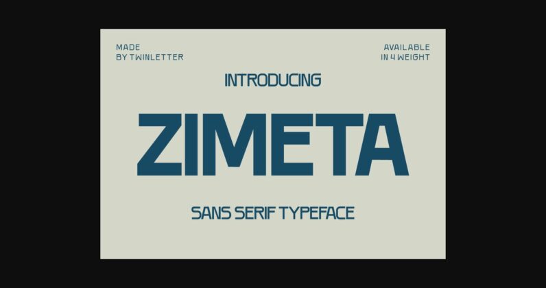 Zimeta Font Poster 1