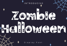 Zombie Halloween Font Poster 1