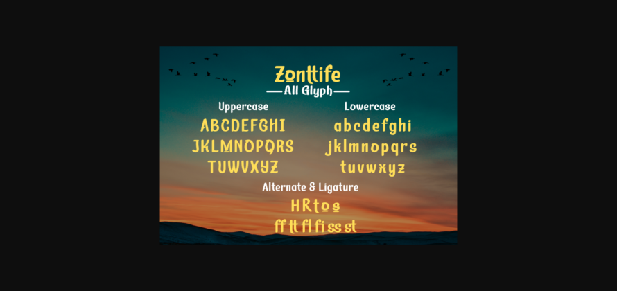 Zonttife Font Poster 10