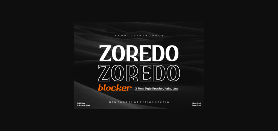 Zoredo Blocker Font Poster 3