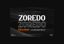 Zoredo Blocker Font Poster 1