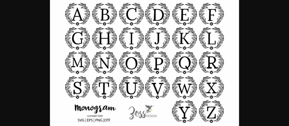 Zoss Monogram Font Poster 3