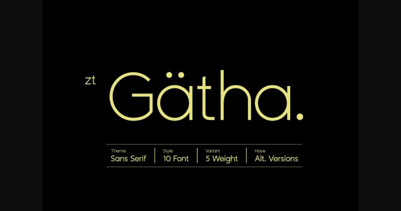 Zt Gatha Font Poster 3